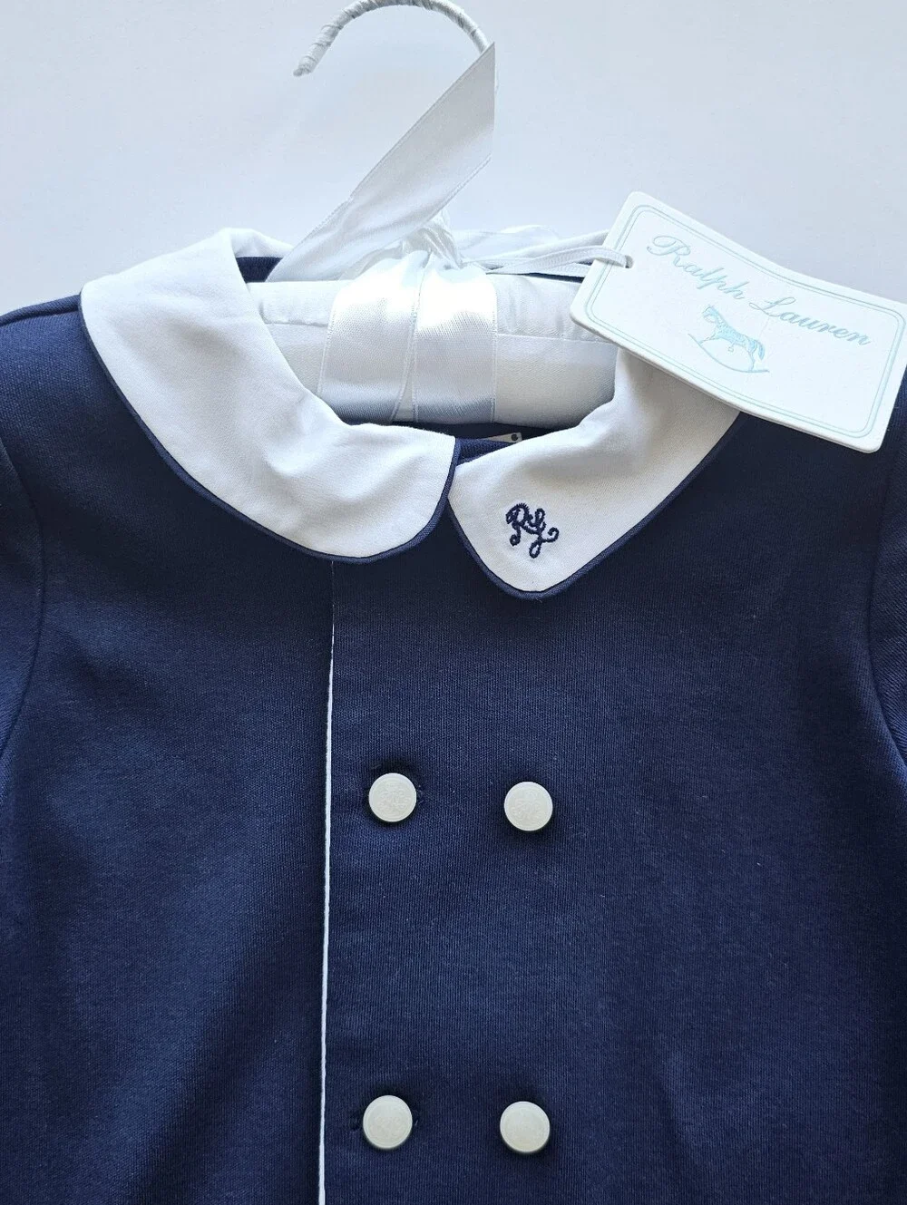 Ralph Lauren navy footie